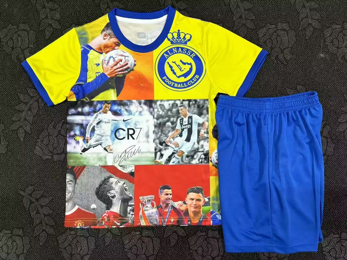 Kids-Al-Nassr 24/25 Special Ronaldo Soccer Jersey